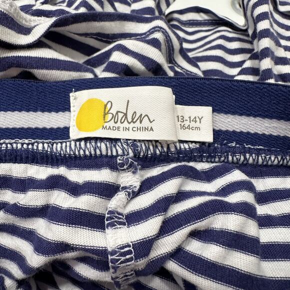Mini Boden Navy & Blue Stripe Tiered Ruffle Skort - Picture 6 of 6